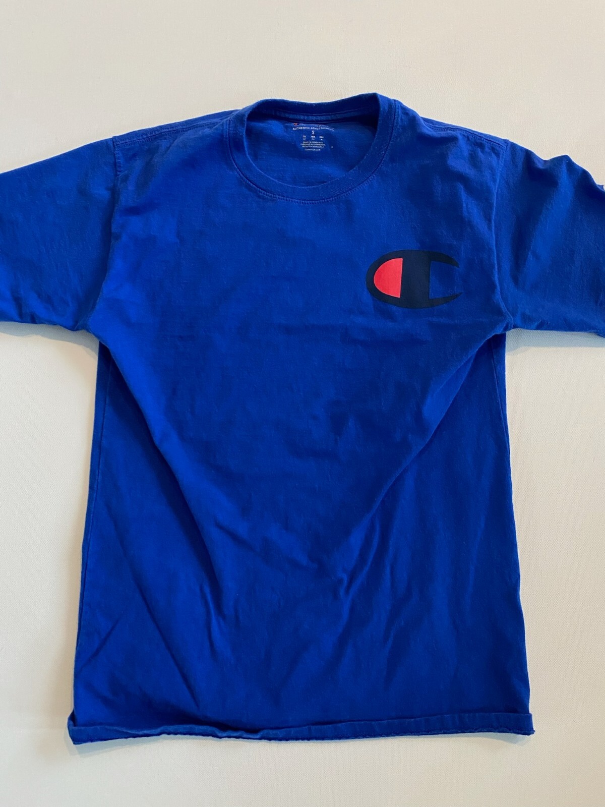 Champion Shirt Men’s Small Royal Blue Cotton Tee Activewear Casual