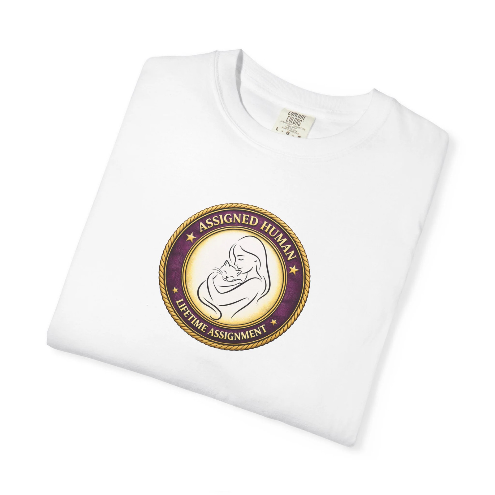 Assigned Human Lifetime Assignment T Shirt Funny Cat Lover Seal Unisex Tee gallery
