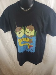 [Adventure Time Tee] Men’s Casual Adventure Time Black T-Shirt | Short Sleeve M