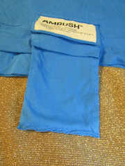 AMBUSH , Deep Wate Blue Packable Waist Pocket Short Sleeve T-shirt NWOT Sz Small