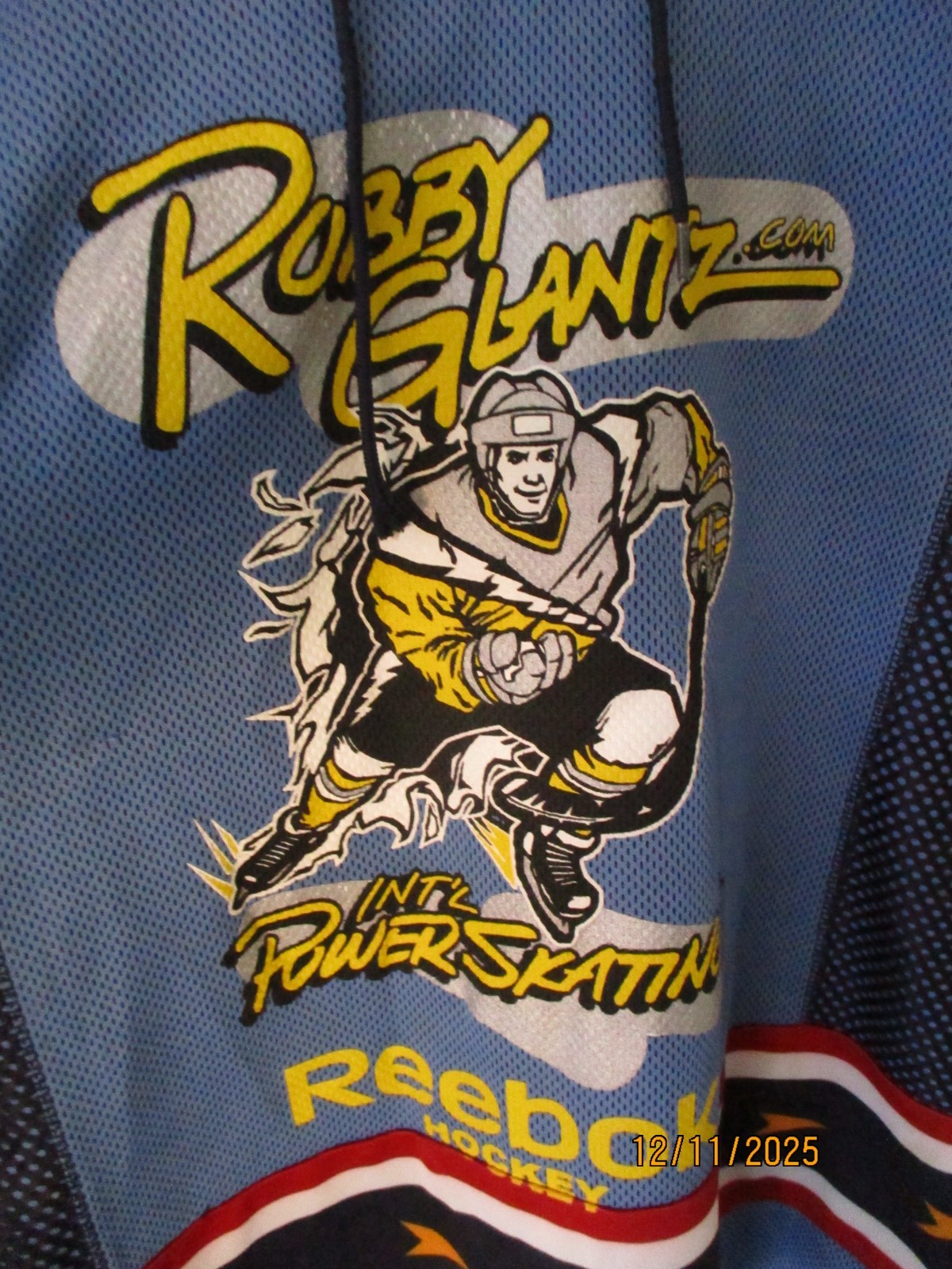 ROBBY GLANTZ INTL. CCM POWER SKATING REEBOK HOCKEY GAME JERSEY VINTAGE gallery