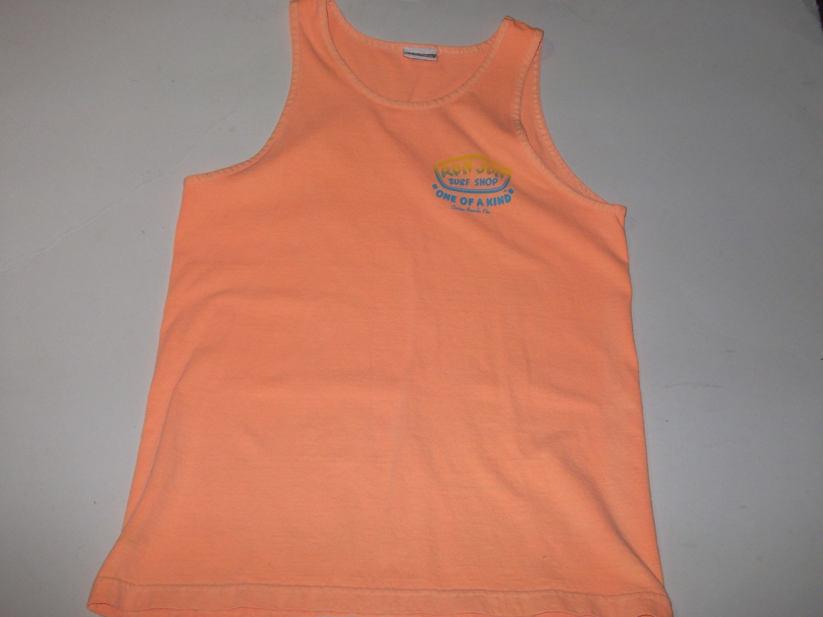 Ron Jon Surf Shop Tank Muscle Tee Mens Medium M Orange gallery