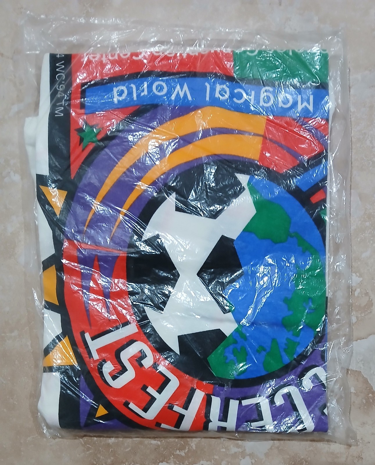 ** NOS Vintage Coca Cola 1994 World Cup Soccerfest STAFF T-Shirt LARGE 1990s ** gallery
