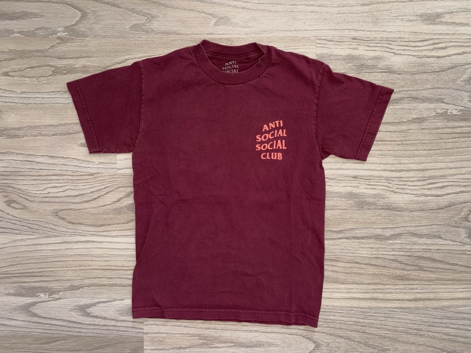 Anti Social Social Club Maroon Logo T-Shirt Mens Size (S) Streetwear Skate USA gallery