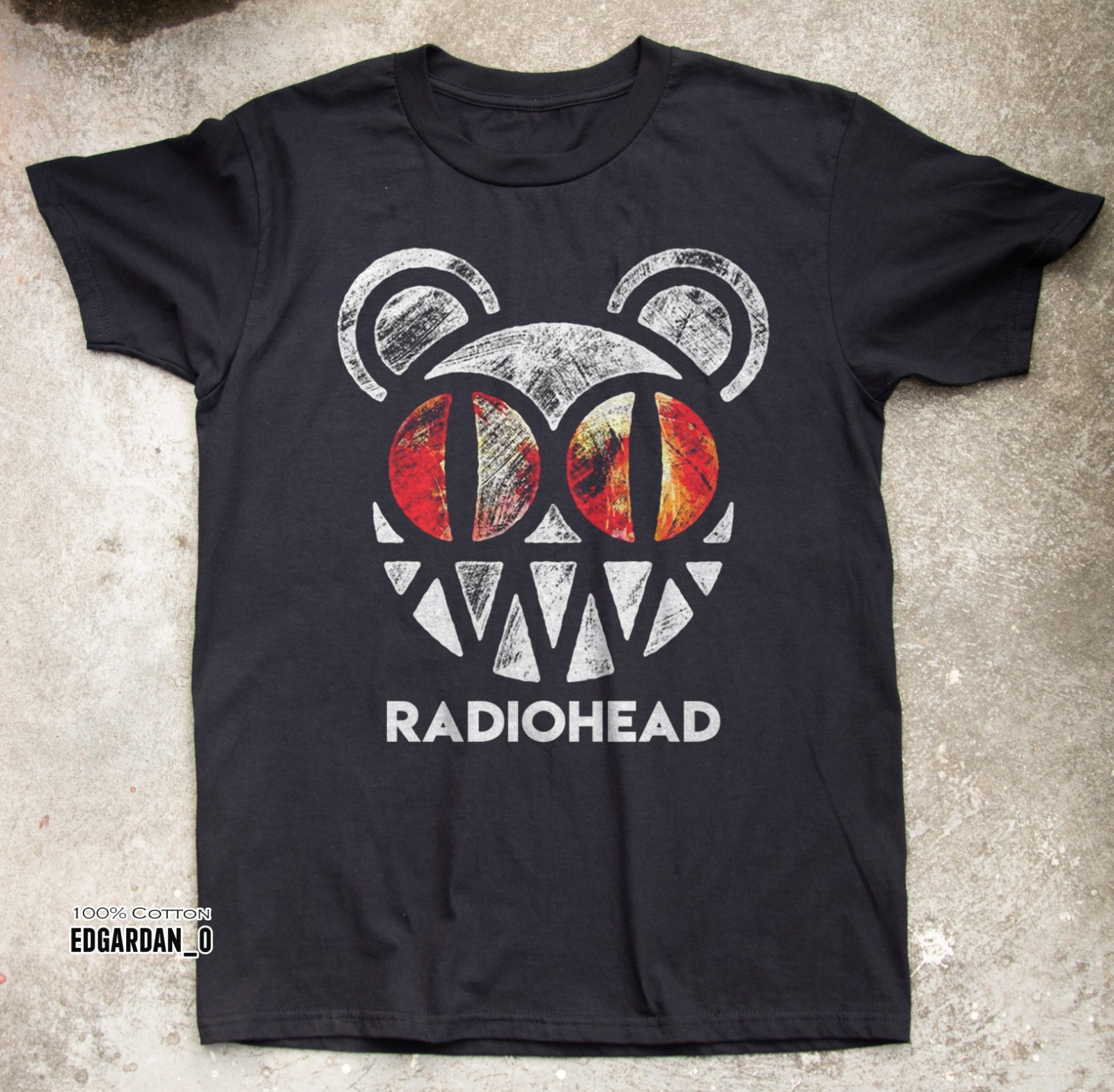 Radiohead Bear Logo Rock Band Rare Black Unisex T-shirt Size S-5XL gallery