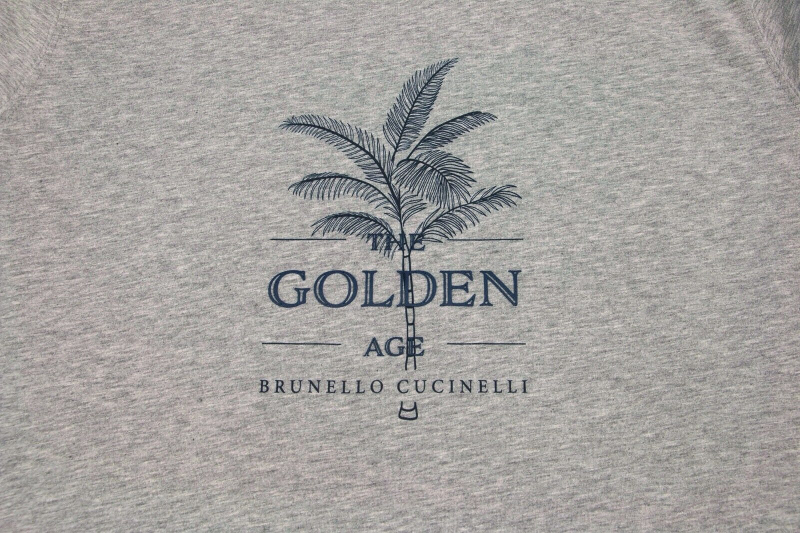 NWT Brunello Cucinelli Men 100% Crewneck Tee W/Logo Graphic Accents Size M A248