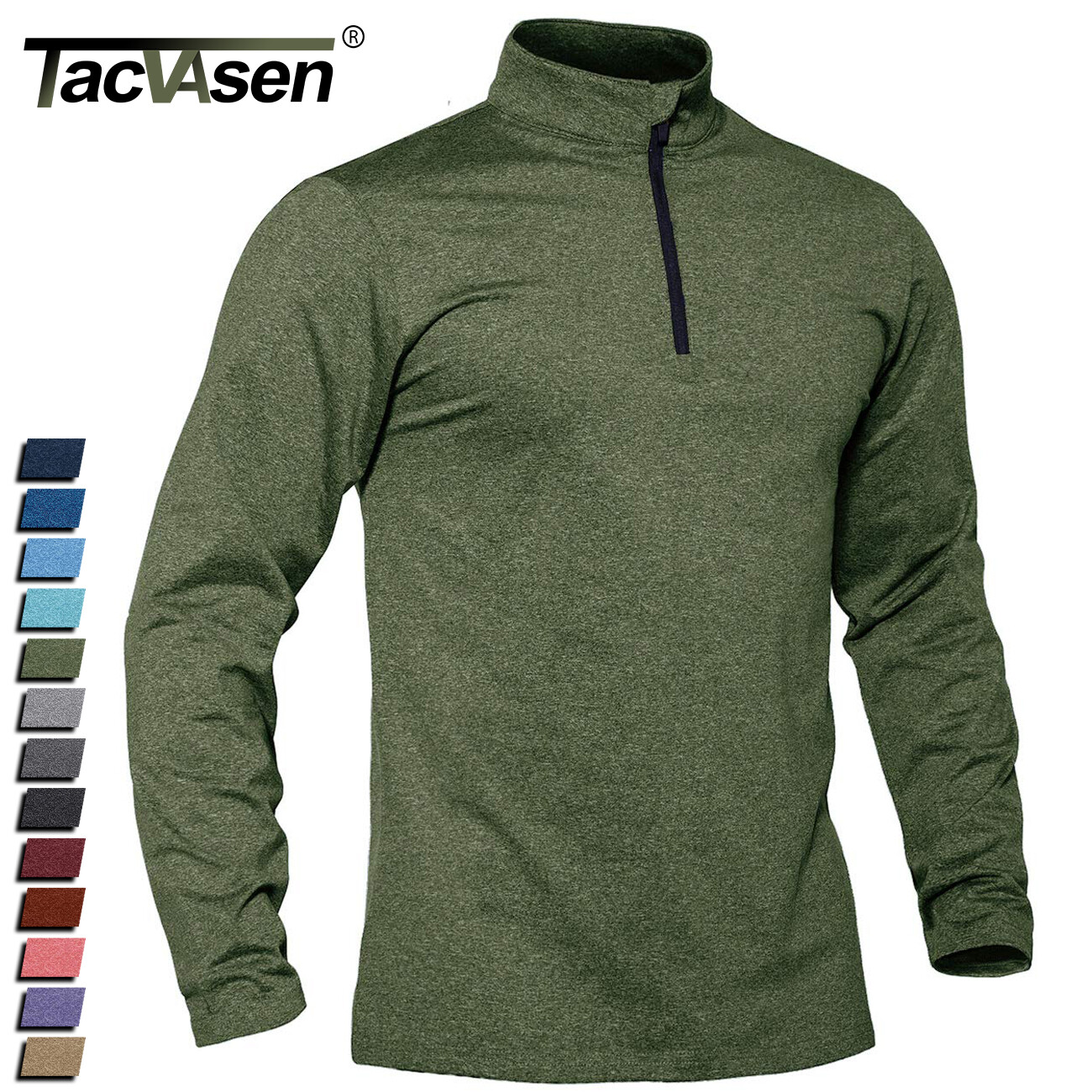 Men's 1/4 Zip Pullover Sweater Lightweight Long Sleeve Gym Workout Outdoor Shirt gallery