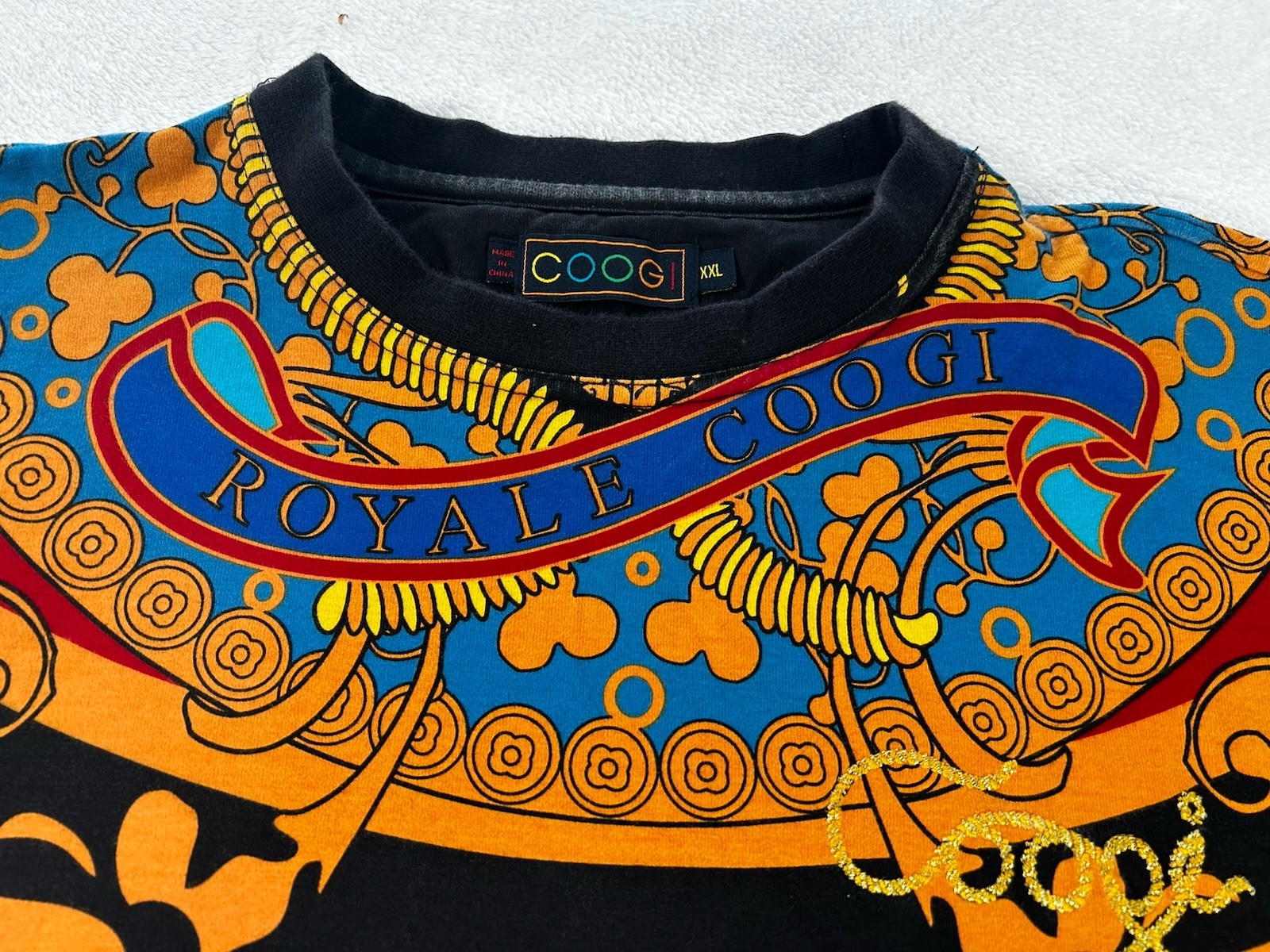 Vintage Coogi Shirt 2XL Royal Dashiki Graphic Tee Y2K Hip Hop 90s Colorful Rare gallery
