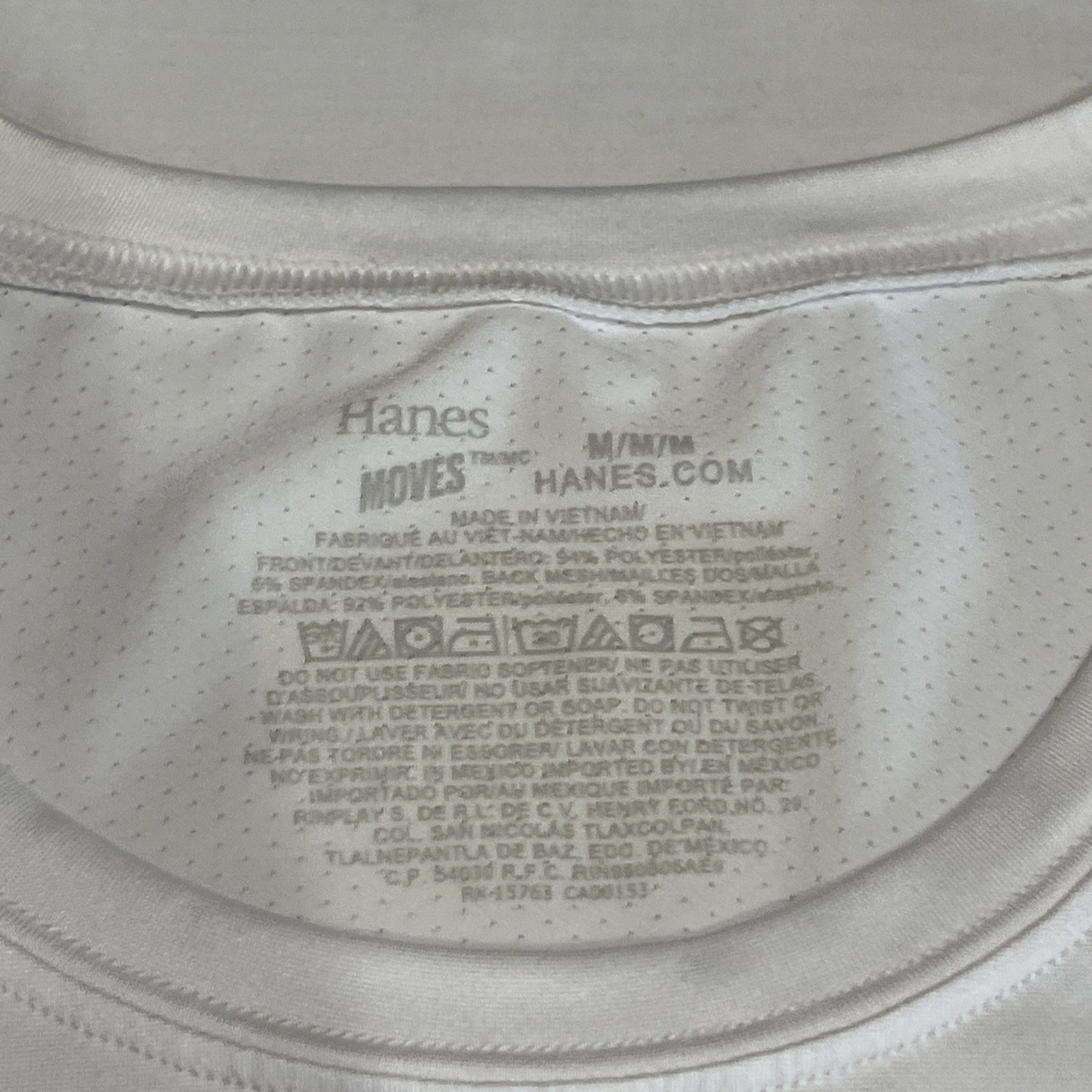 Men’s Hanes Moves Breathable Lightweight Shortsleeve Tshirt White Size Medium gallery