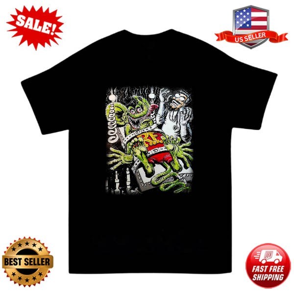 Ed Roth Rat Fink Funny Cotton Short Sleeve Black All Size Unisex T-Shirt
