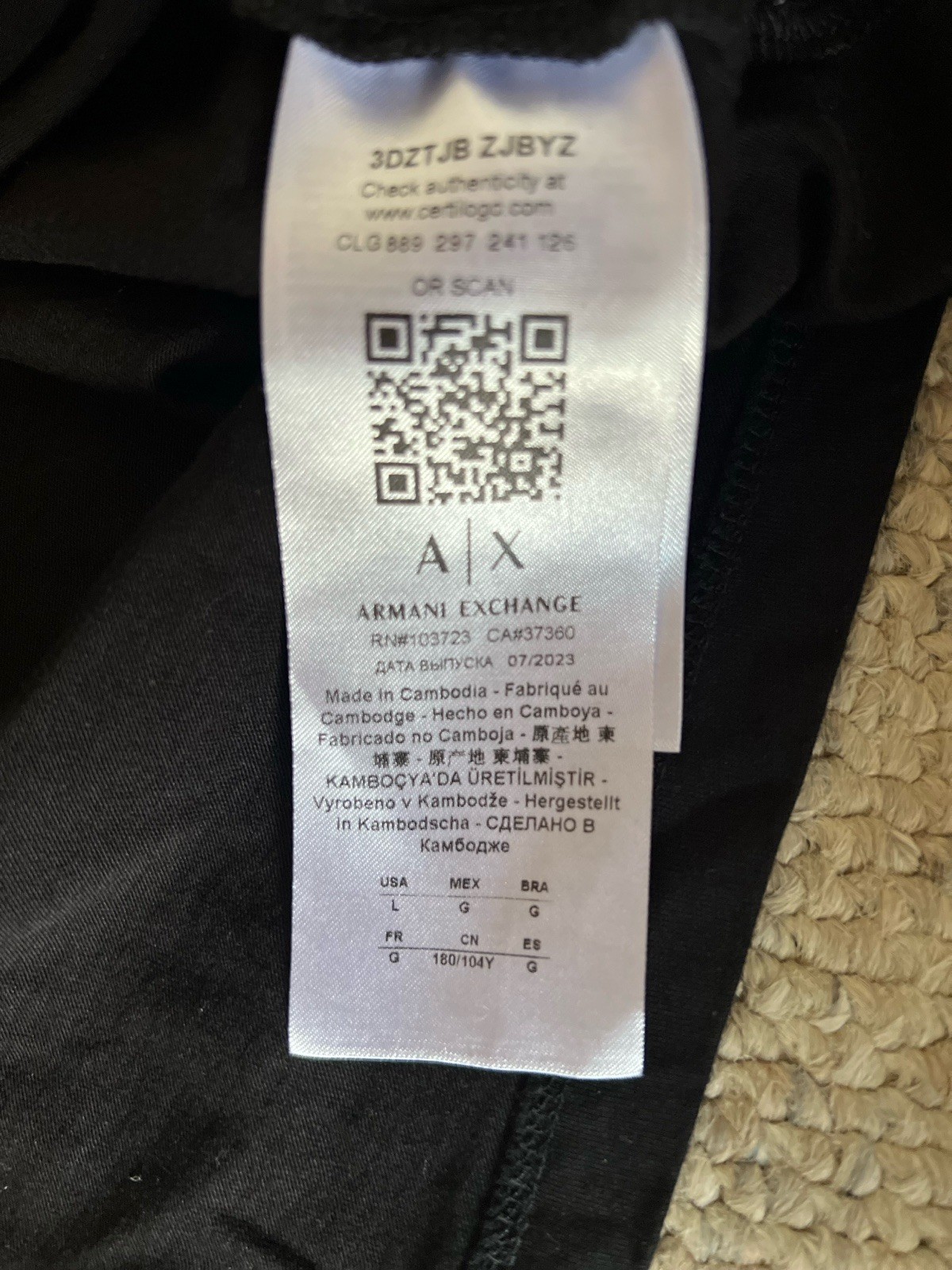 Armani Exchange Crewneck T Shirt Multi Color Foil Logo Size Large gallery