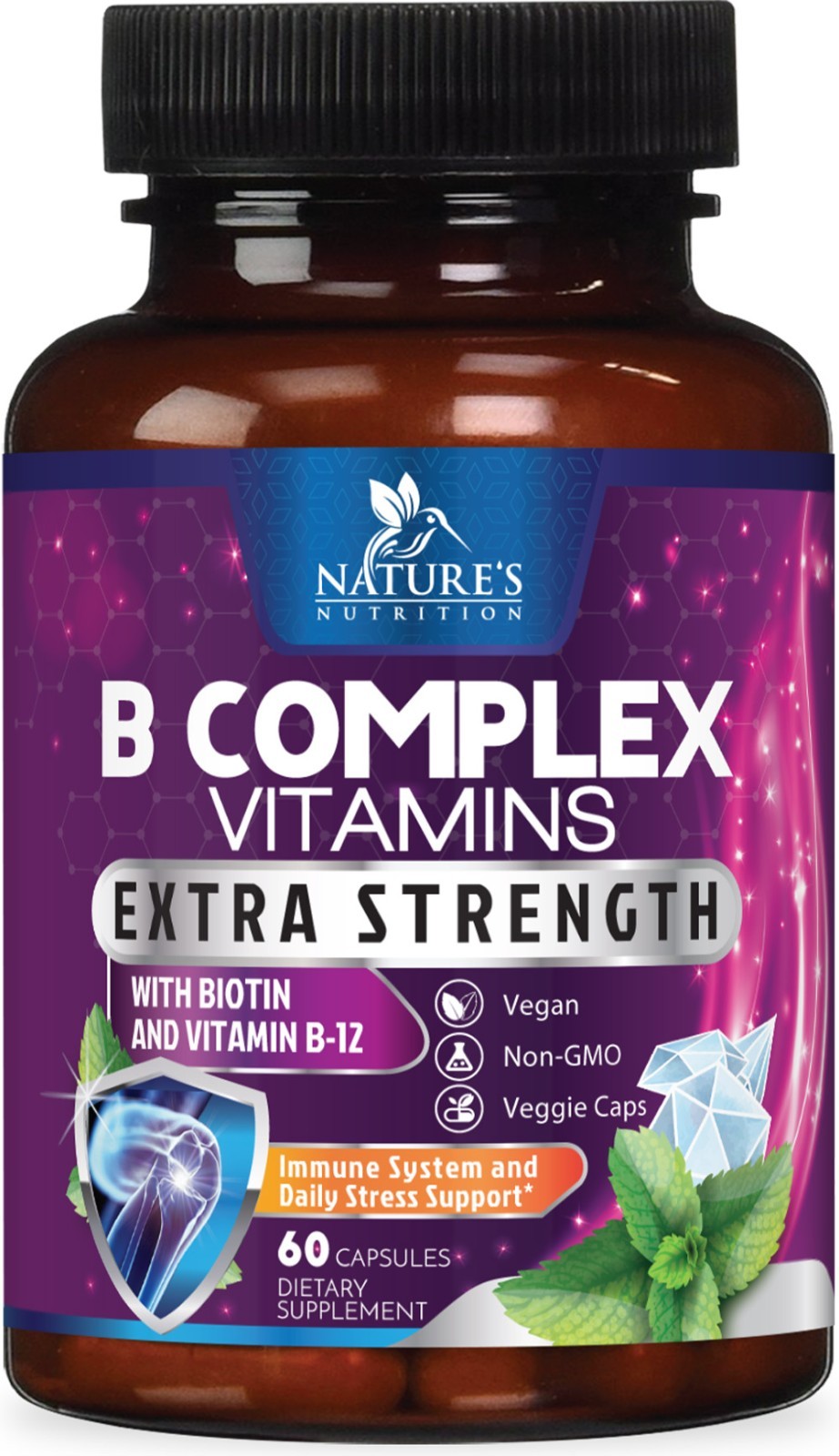 Vitamin B Complex Vitamin B Supplement – B-Complex Vitamins with B12, B6, B9