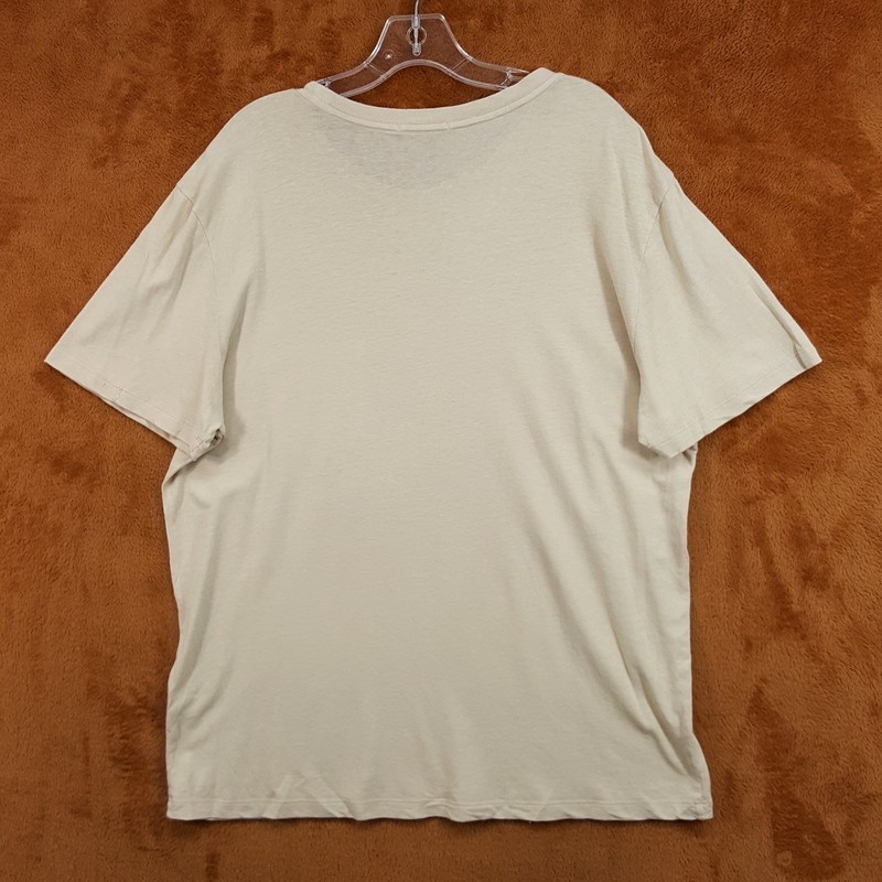 MARINE LAYER Shirt Mens Large Tan Pullover Slub Pocket Tee Hemp Blend gallery