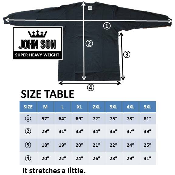 Plain Long Sleeve T-shirts Round Neck [JOHN SON]Super Heavy Weight[M~4XL] Single gallery