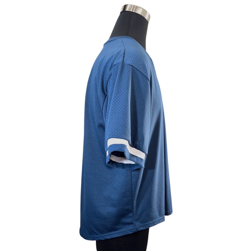 Pacsun Blue Mesh Baseball Style Henley Shirt Size L Lined Moisture Wicking gallery