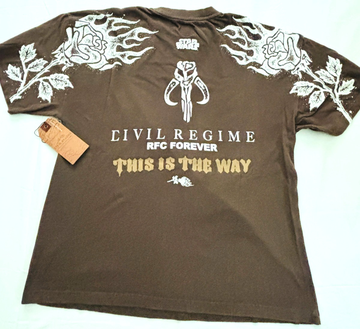Civil Regime Star Wars Mandalorian Oversized Graphic Tee Shirt Adult Size Large gallery