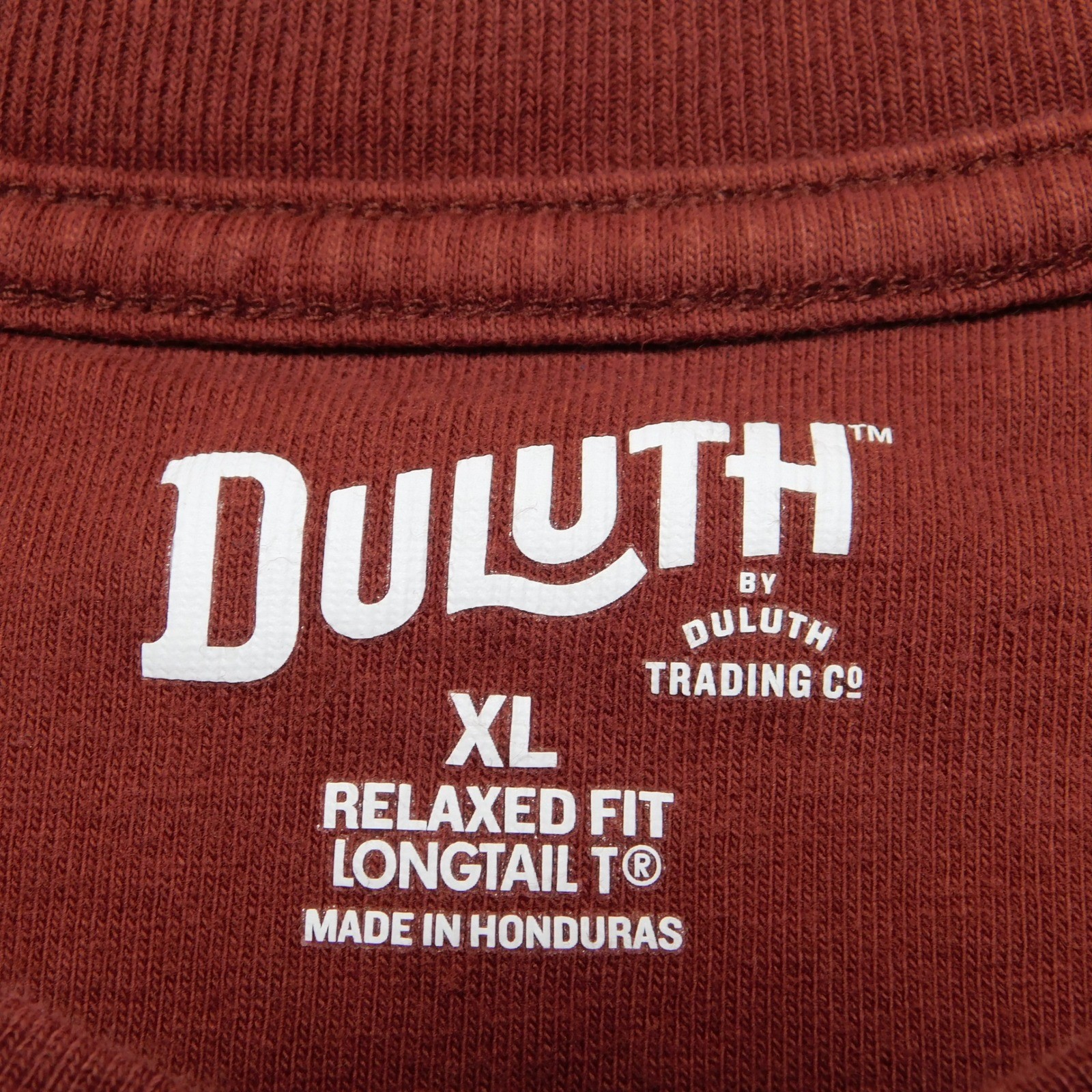 Duluth Trading Co Mens XL Relaxed Fit Longtail T Henley Long Sleeve Shirt Orange gallery