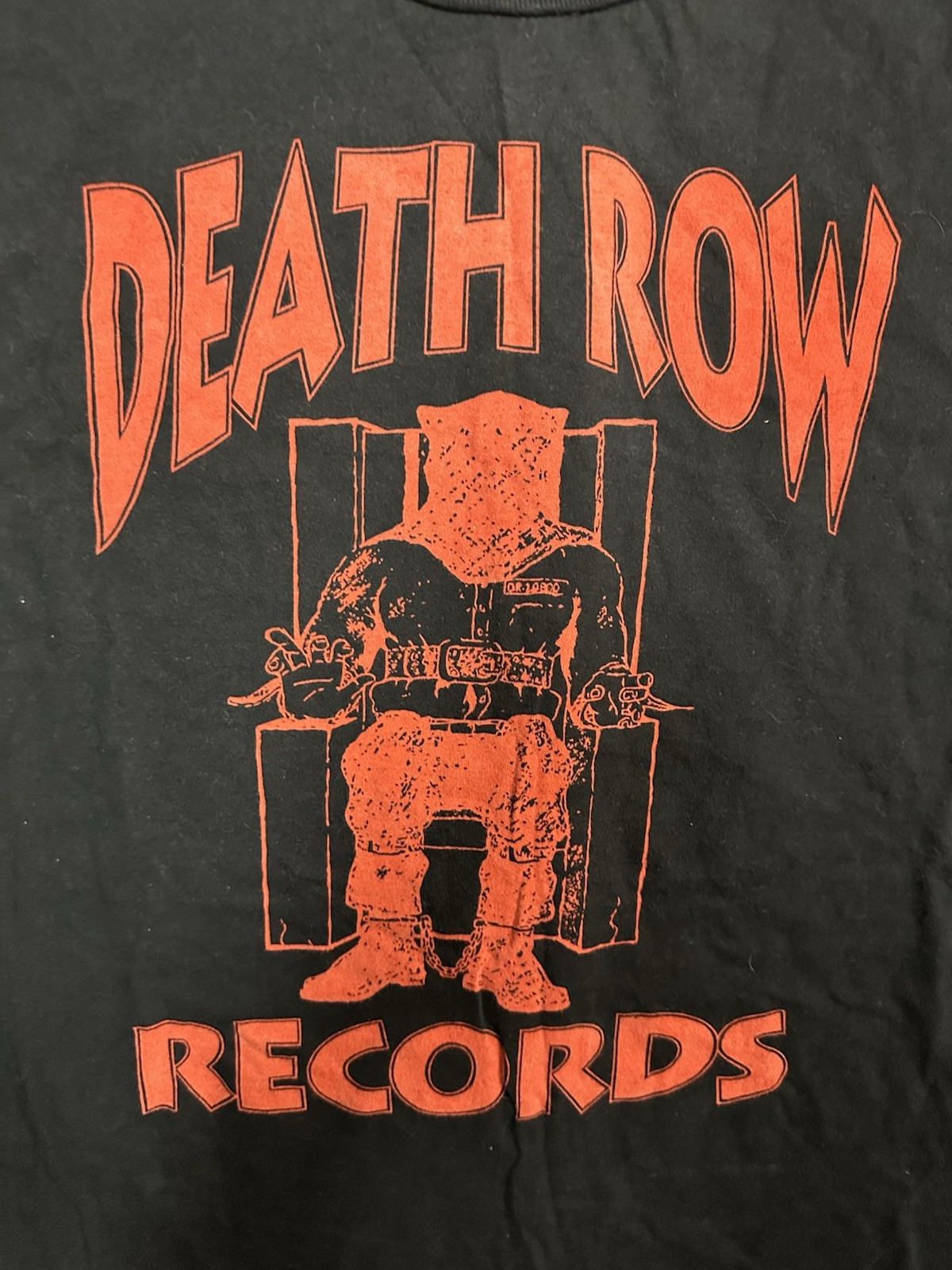 Death Row Records T Shirt XL Black Red Hip Hop Rap Graphic Ripple Junction