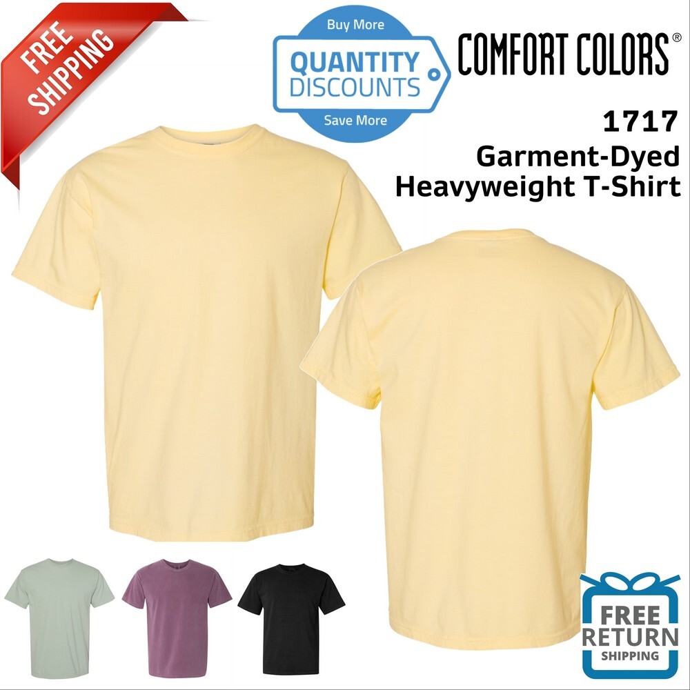 Comfort Colors Men Garment Dyed Heavy Ringspun Short Sleeve Shirt 1717b upto 4XL