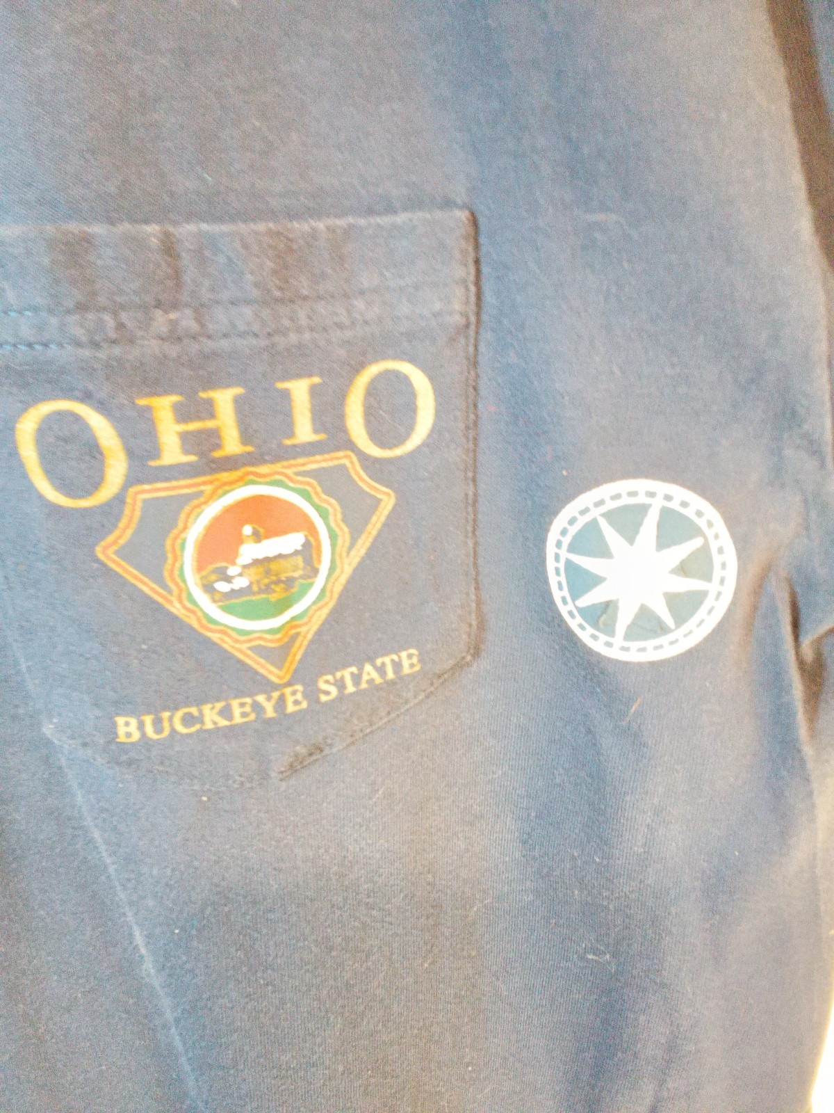 vintage old Single Stitch Polo Ohio Buckeye shirt ADULT LARGE 42-44 Hanes gallery