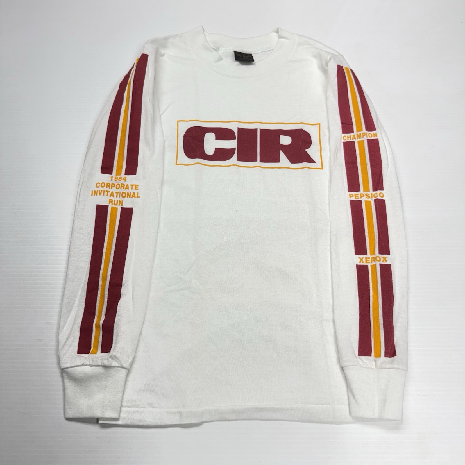 Vtg 1984 Corporate Invitational Run Mens Long Sleeve T-Shirt M White USA NYC gallery
