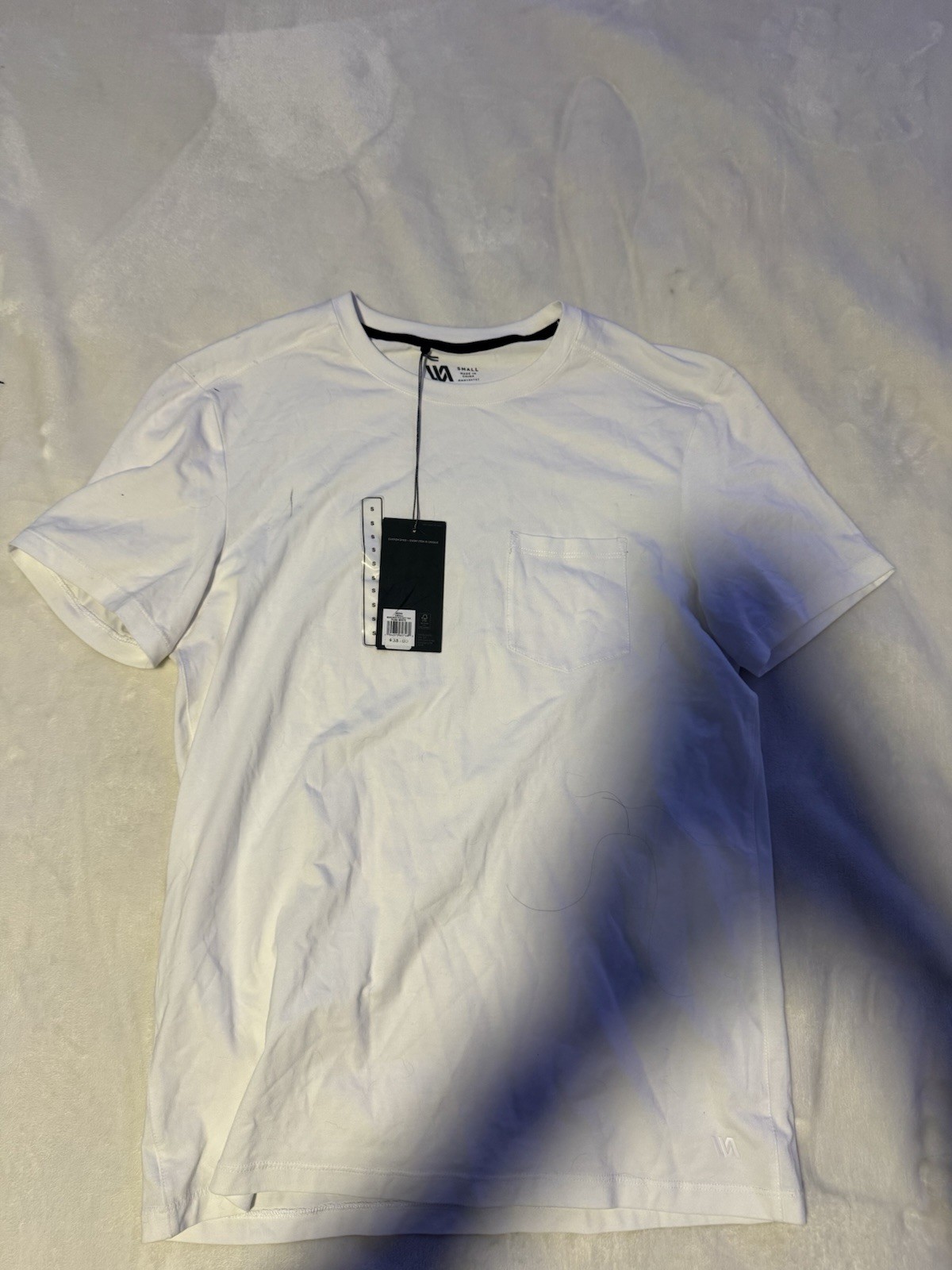 NWT Men’s VRST Pure White Washed Pocket Size Small T-Shirt $38