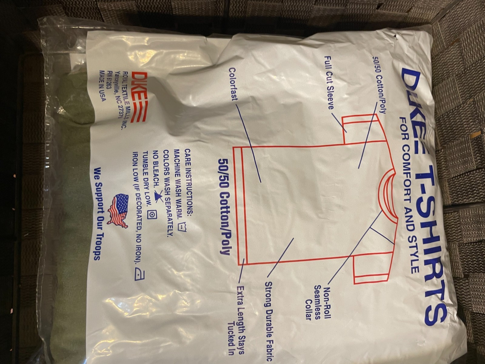 Duke Tactical T-Shirts 50/50 Cotton Poly Olive Drab 3 Pack Size XL X-Large gallery