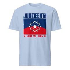 Juneteenth Red White Blue Freedom Flag T-Shirt, Blue Juneteenth Flag Shirt