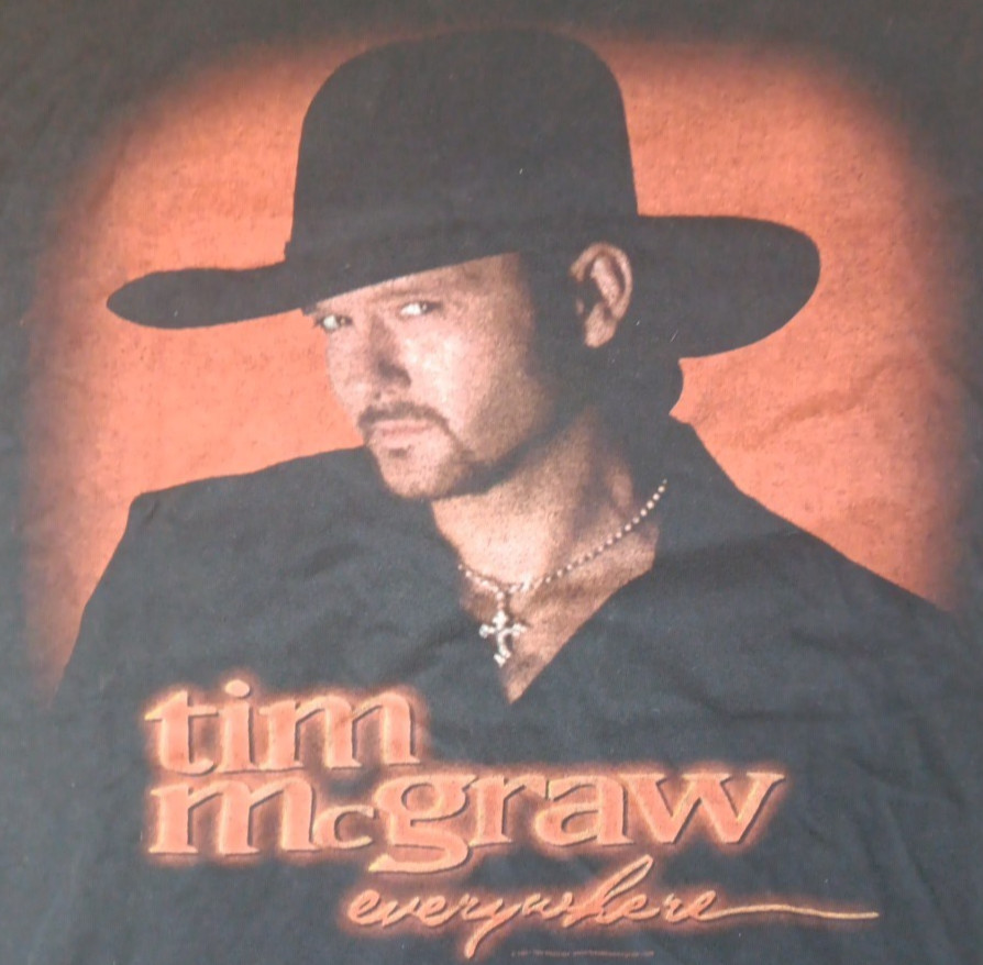Vintage Tim McGraw Everywhere Cronies Mens Large Black T Shirt 1997 Y2K gallery