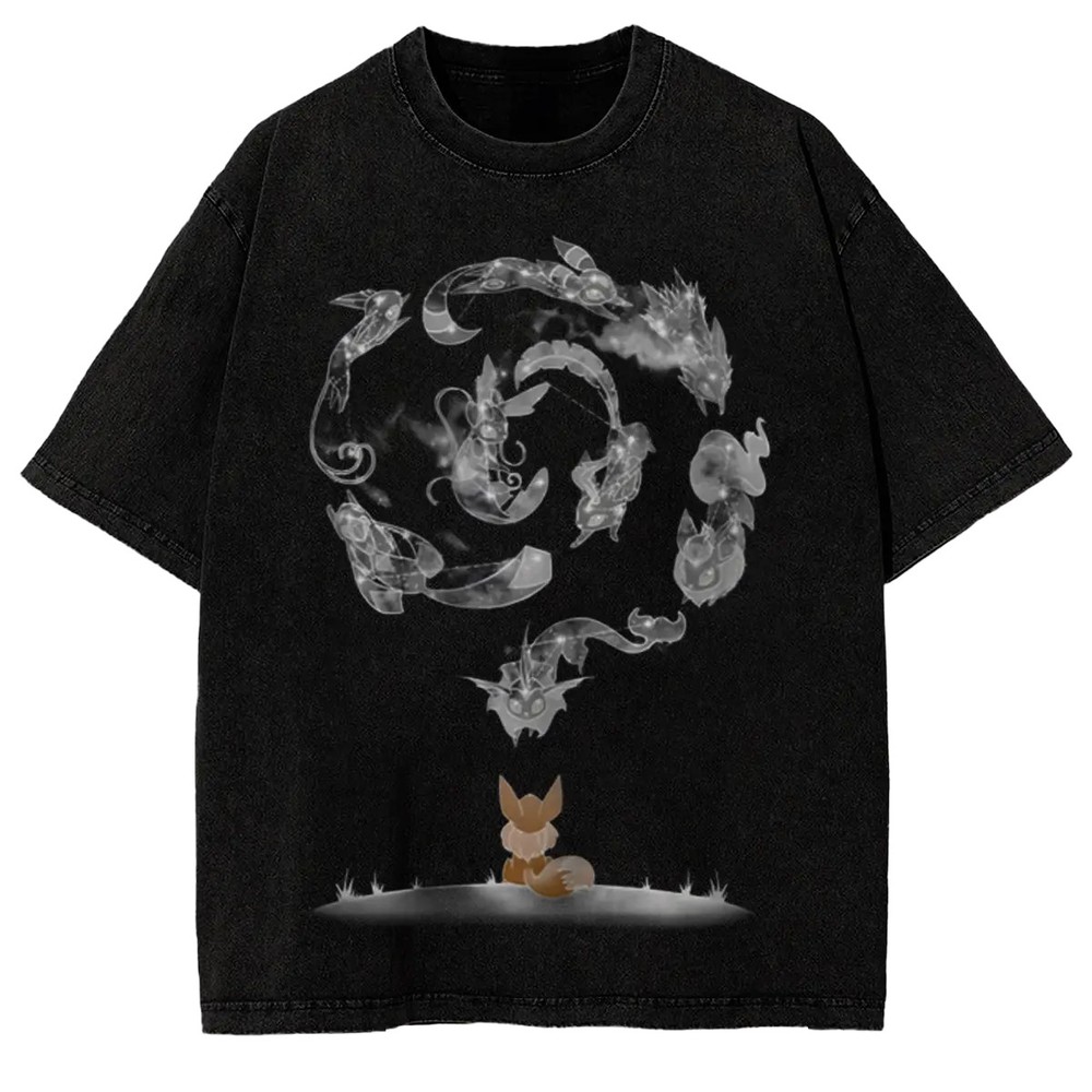 P0kemon Anime Eevee Evolutions Graphic Fans And Lovers Anime T-Shirt