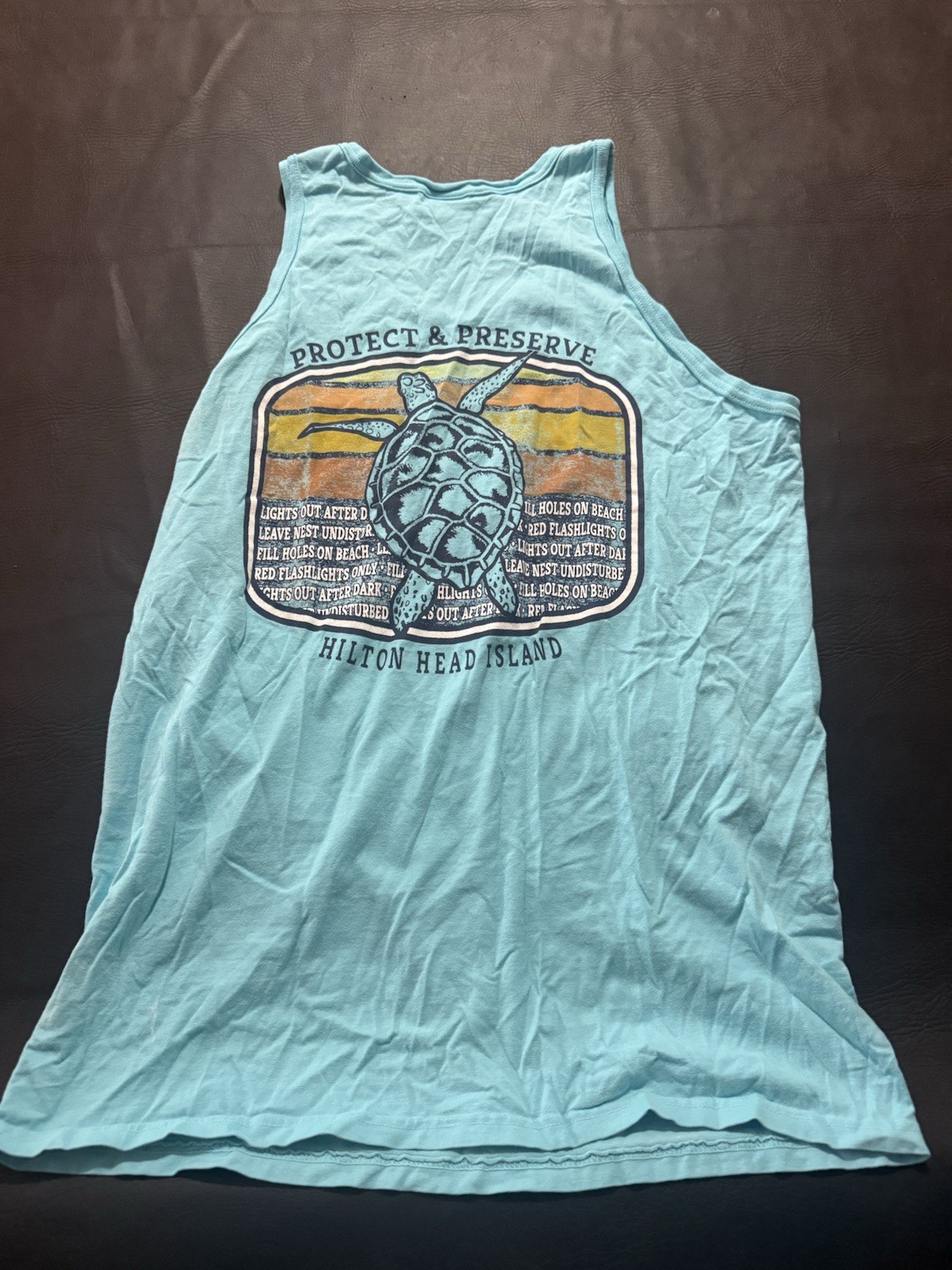 ComfortWash Men's Blue M Cotton Knit Tank Top Protect & Preserve Hilton Head gallery