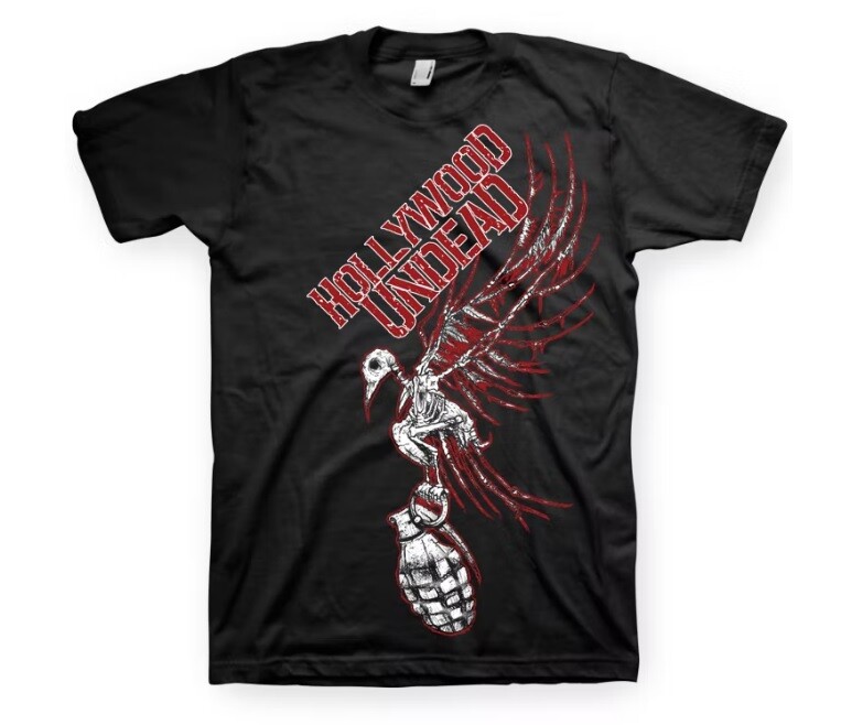 HOLLYWOOD UNDEAD Skeleton Dove Tour Tee T-Shirt official merchandise NEW!!!