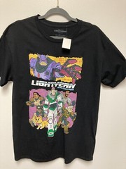 Buzz Lightyear Star Command. Lg Black T Shirt Full Front Print. Disney