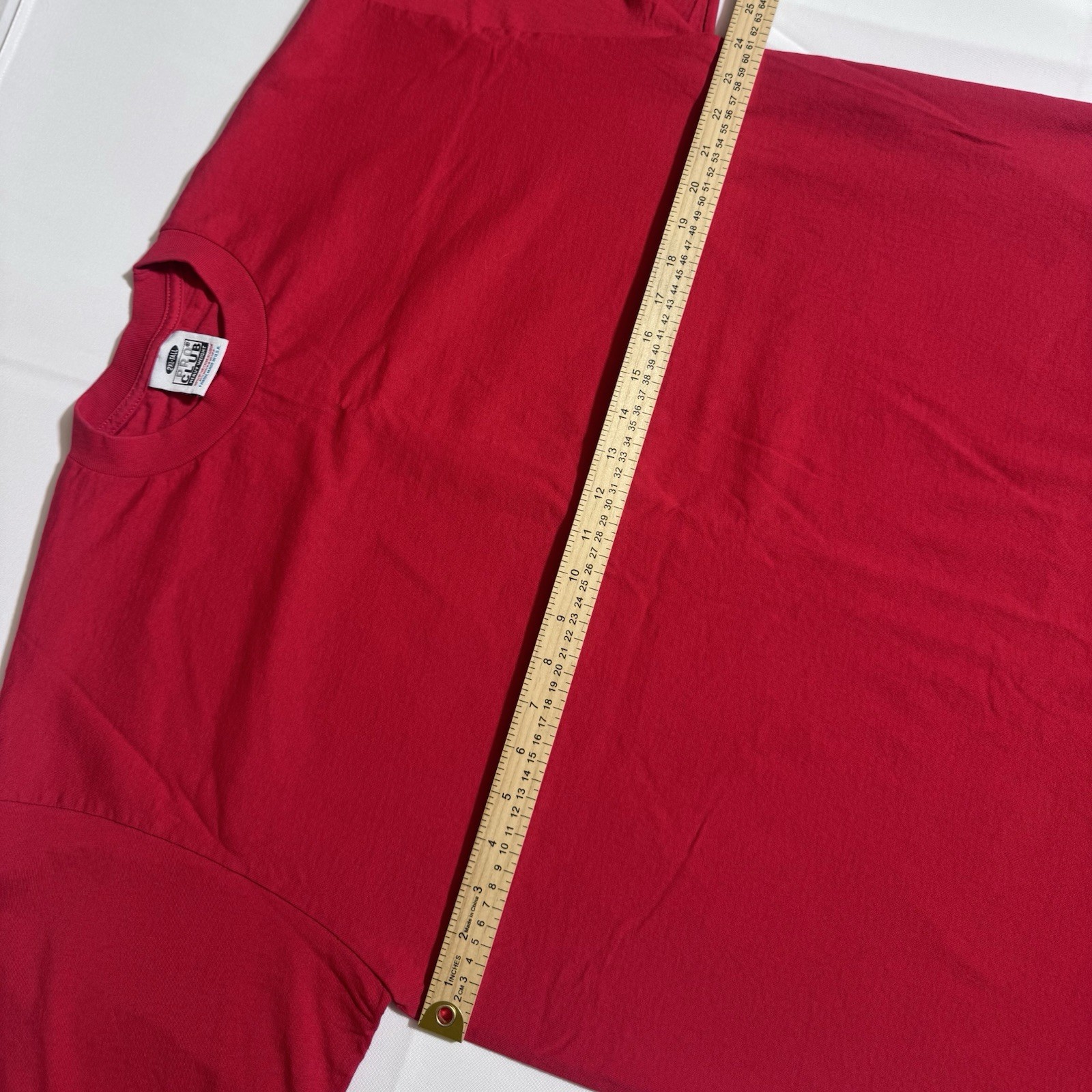 Pro Club T Shirt, RN#100418, Crew Neck, USA, All Cotton, Red, Male, 2XL gallery