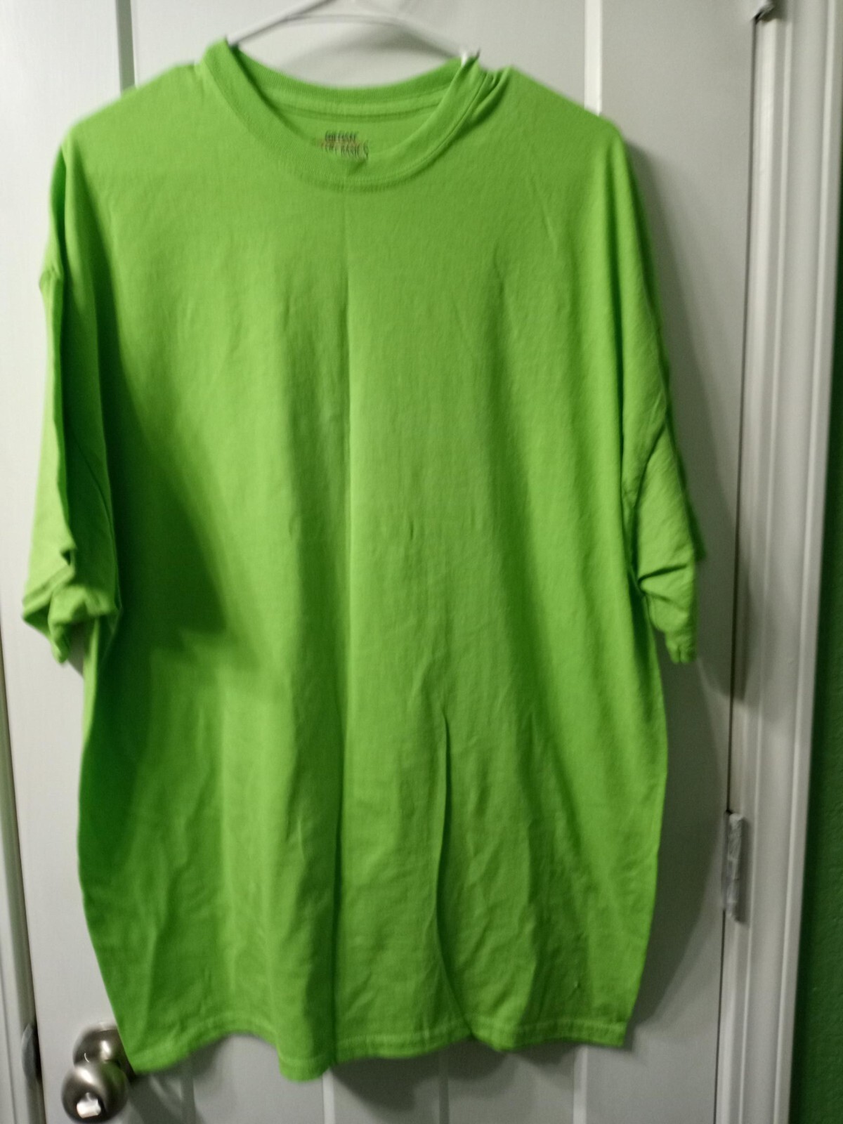 Gildan Mens Smart Basics T-Shirt Lime Green 2XL gallery