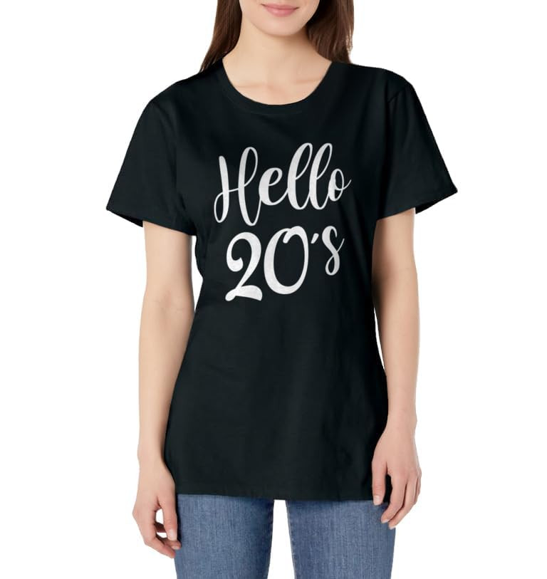 Hello 20's Womens 20 Year Old 20th Birthday Gift Bday Squad T-Shirt gallery