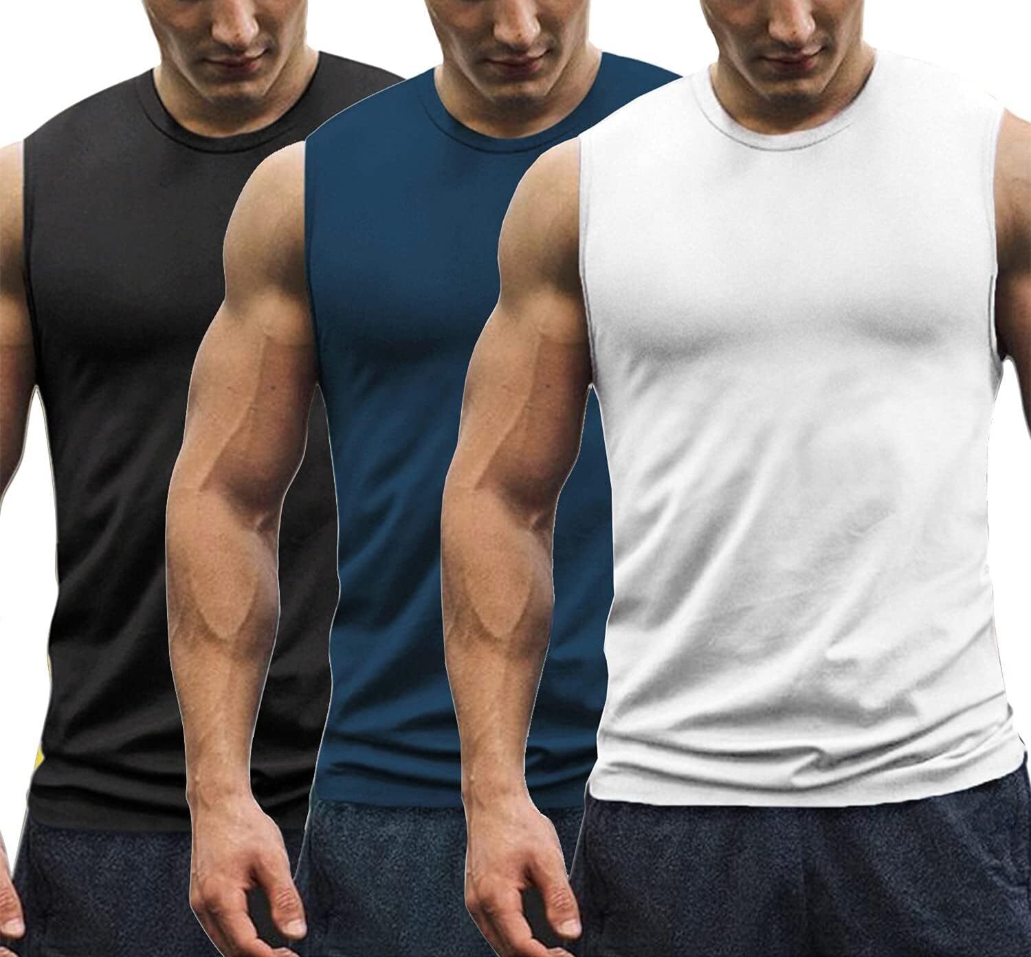 Men's Workout Tank Tops Sleeveless Gym Bodybuilding Fitness Muscle Tee Shirts gallery