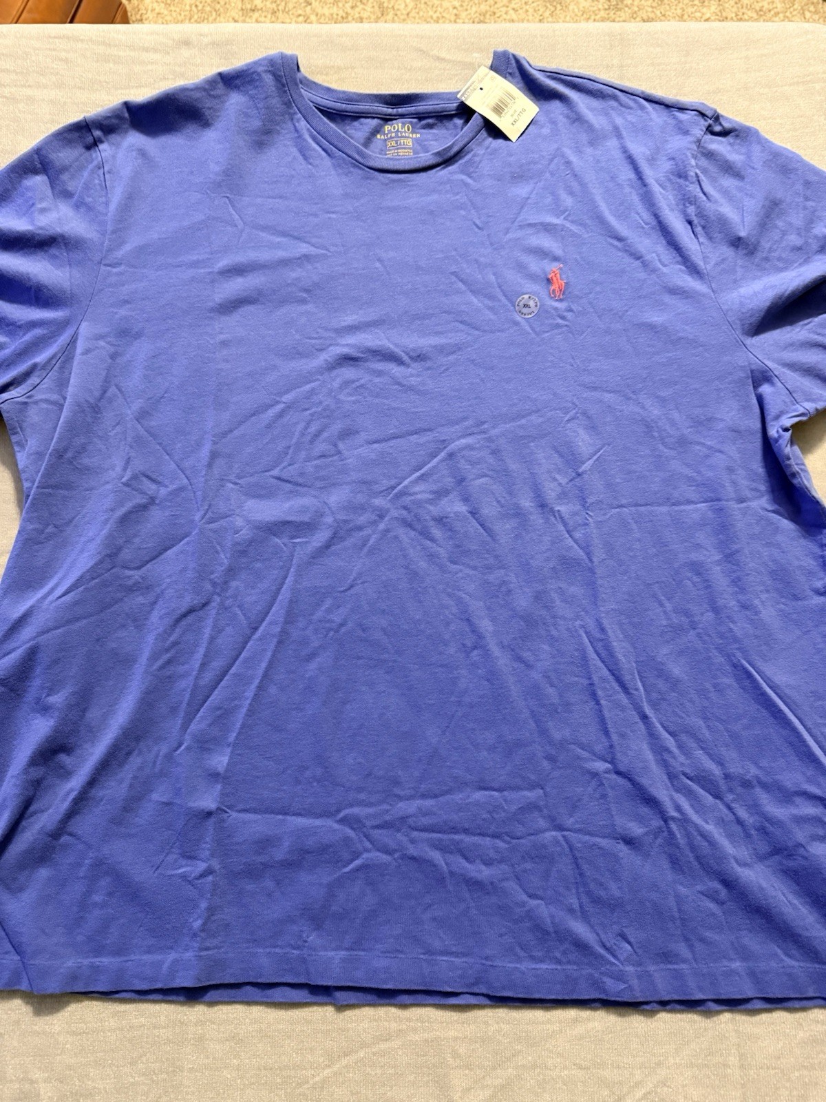 Polo Ralph Lauren Men Classic Fit Blue Crewneck T-Shirt Fit Tee Pull-On Size 2XL gallery