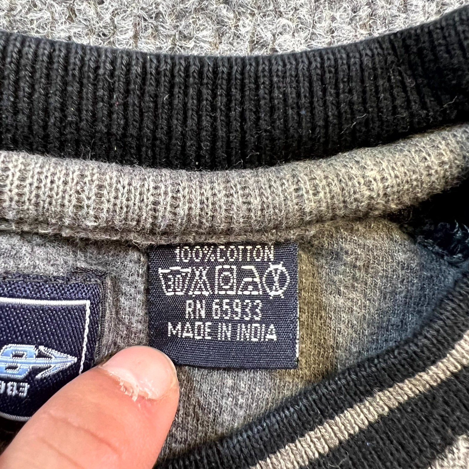 VTG Point Zero Shirt Mens Large Gray Cotton Ribbed Knit Long Sleeve Streetwear gallery