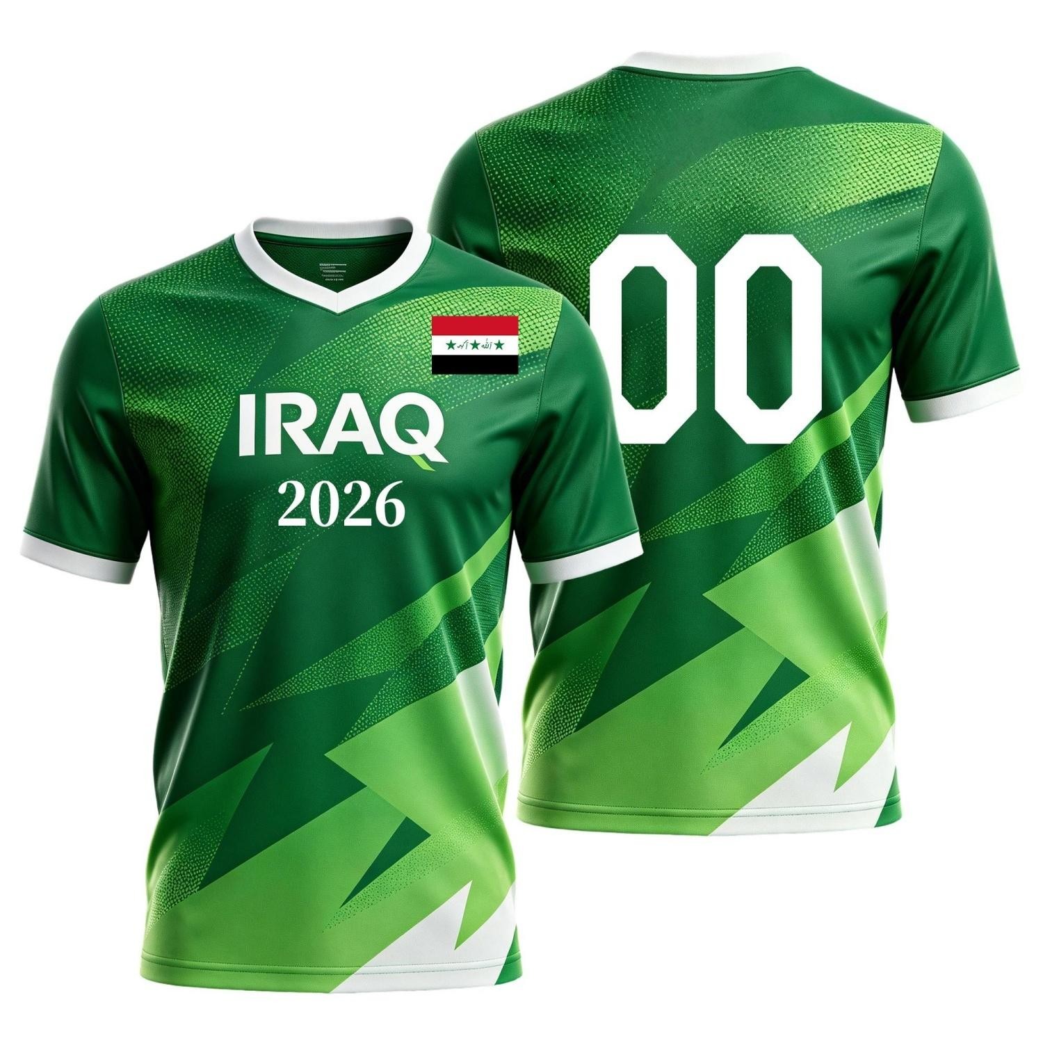 Iraq 2026 Soccer Jersey T-Shirt for Kids & Adults Breathable Casual Wear gallery