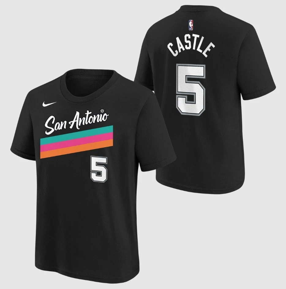 2025-2026 City Edition Name and Number 5 Castle T-Shirt - Black gallery