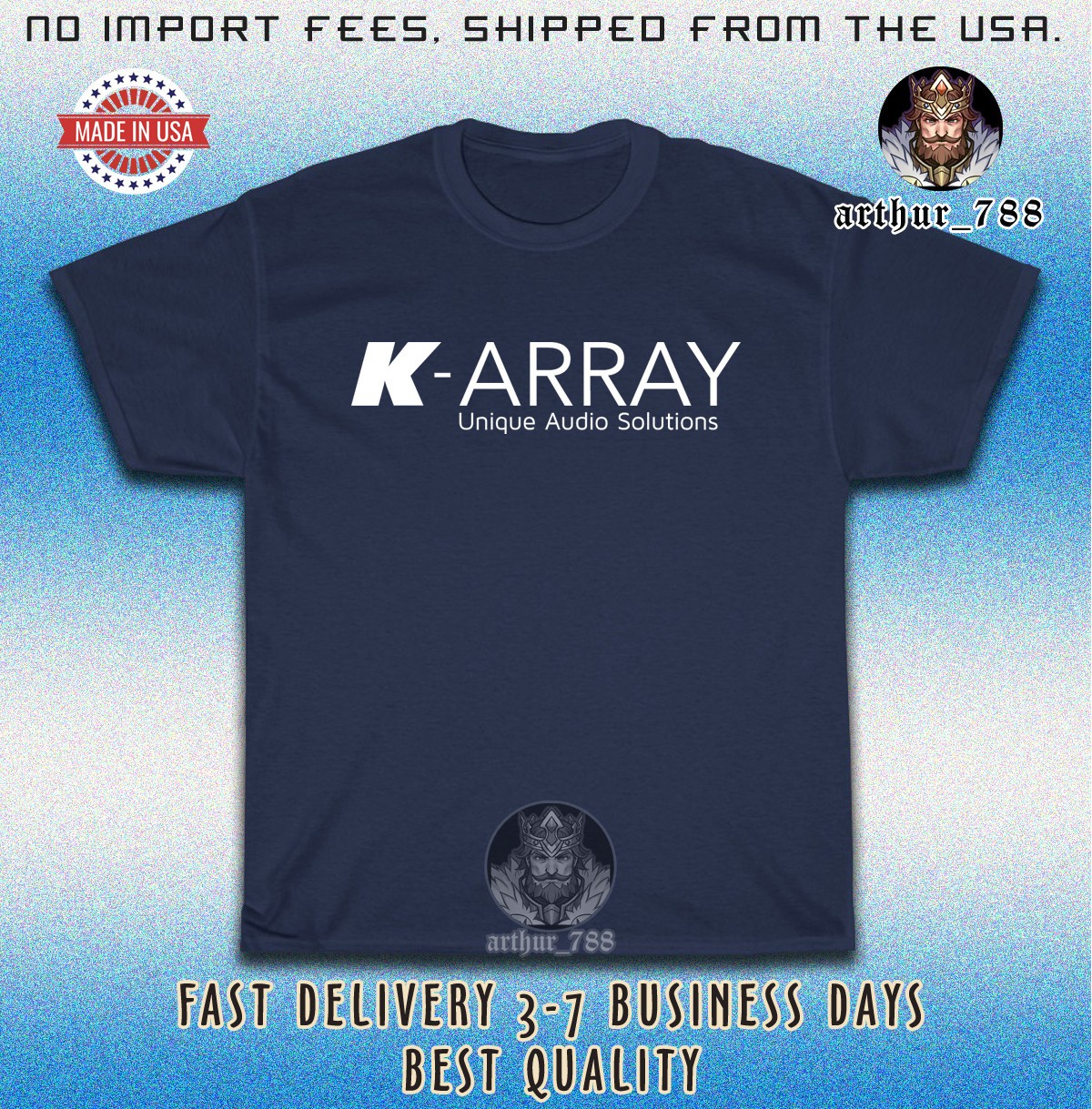 New K-ARRAY Unique Audio Solution Logo Men's T-Shirt American Size S-5XL Tees gallery