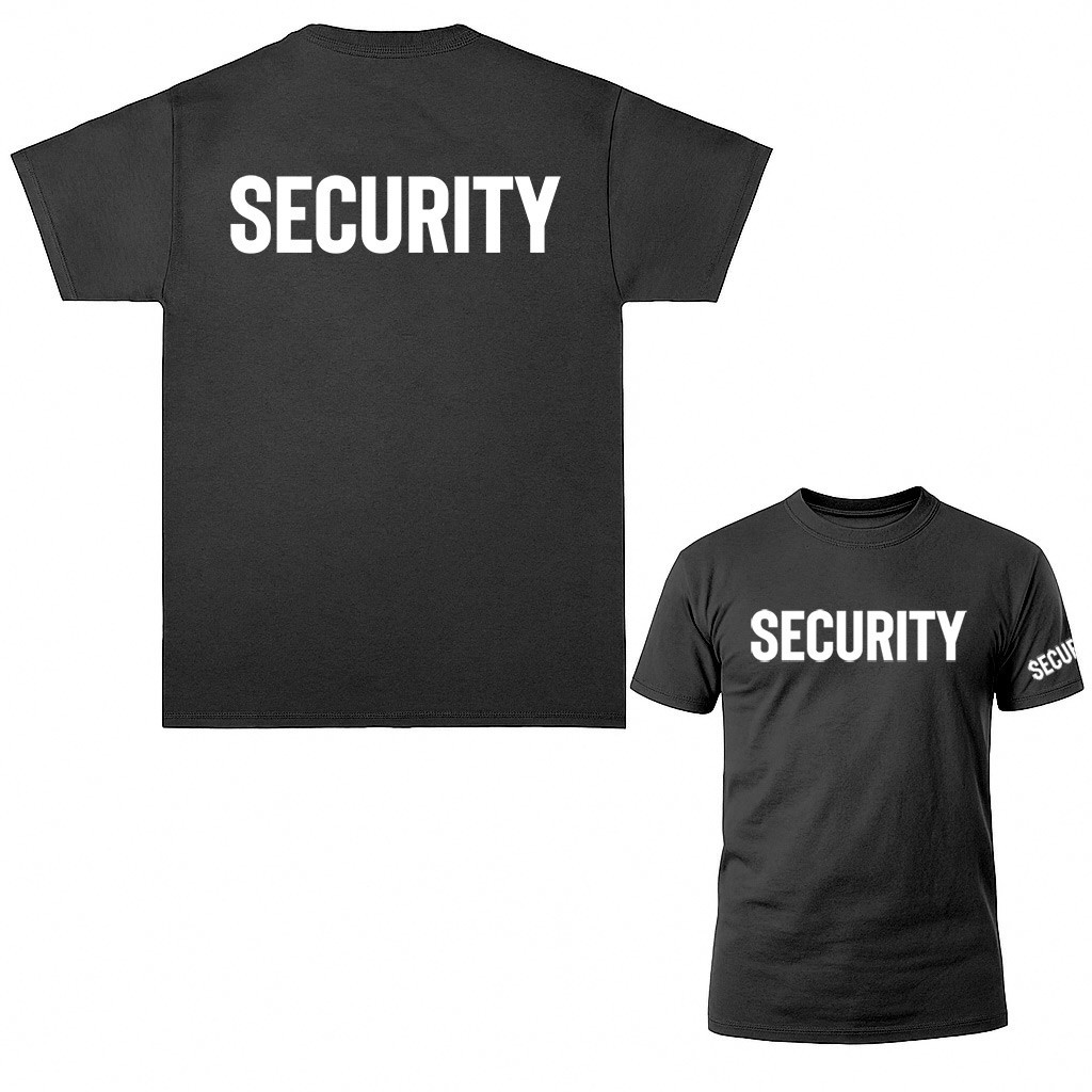 “Security” Size S-5XL Front/Back Event Staff Uniform T-shirt