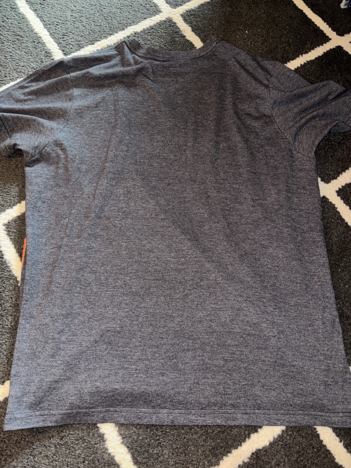 Hurley Premium Fit Striped T-Shirt Gray/Orange Crew Neck Men’s L gallery