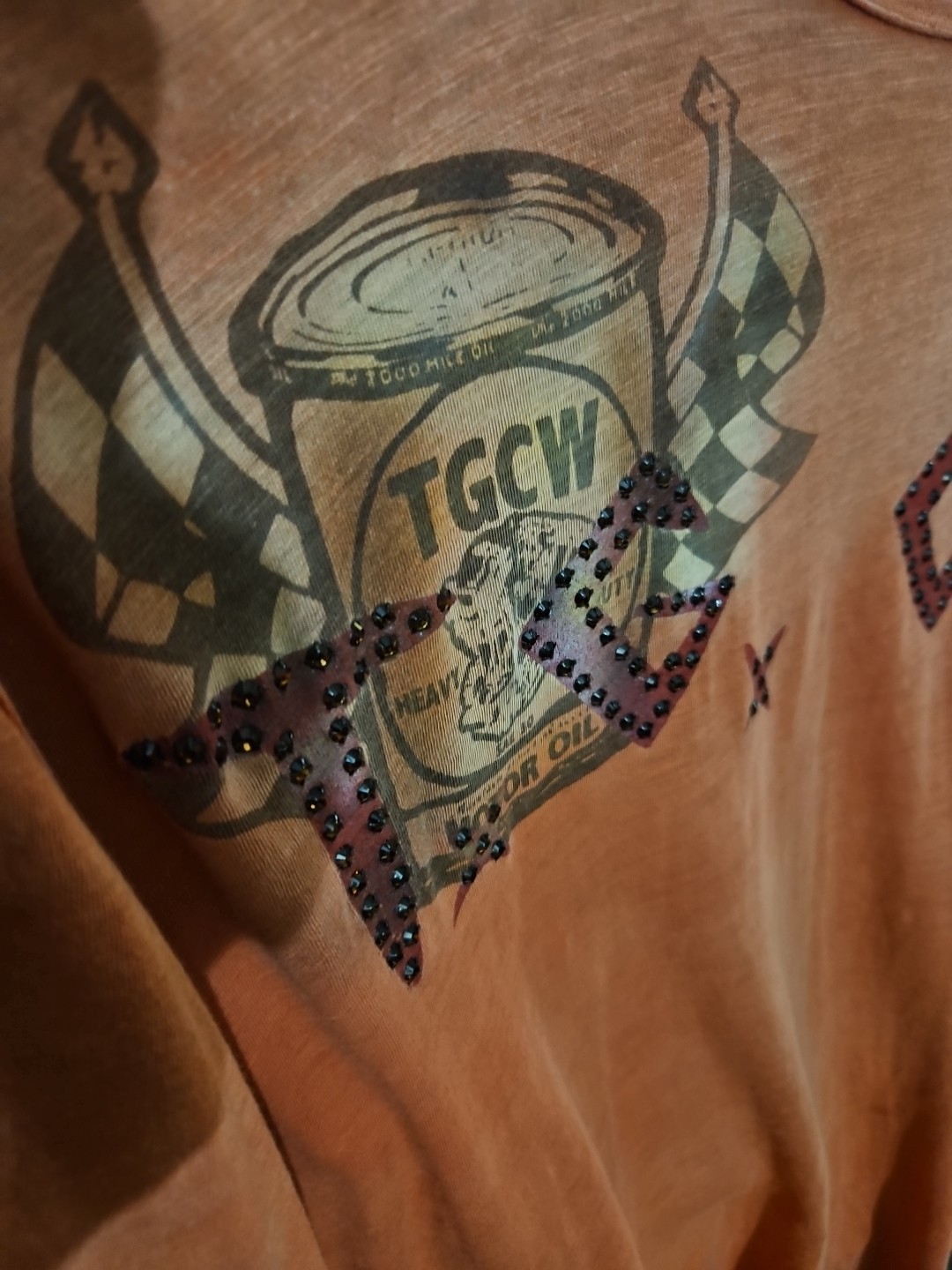 The Great China Wall 2XL VINTAGE AUTHENTIC SWAROVSKI Crystals Men’s MOTOR CITY gallery