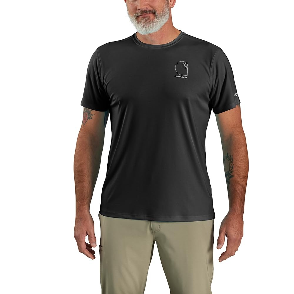 Carhartt Men's Force Sun Defender Lightweight T-Shirt Black 106163 LG gallery