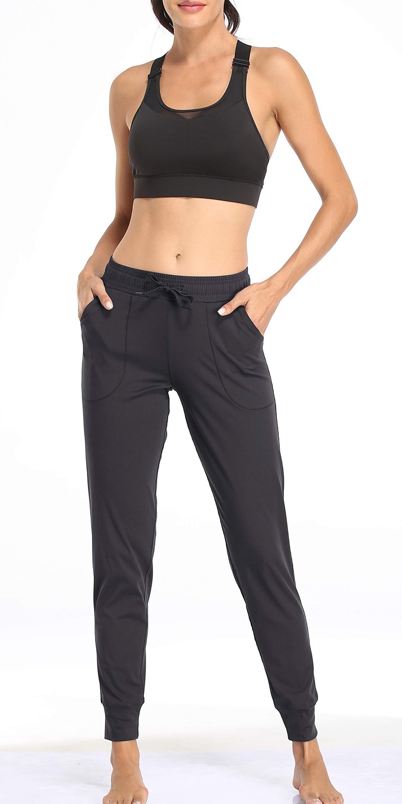 Women's Joggers High Waist Yoga Pockets Sweatpants Sport Workout Pants Drawst... gallery