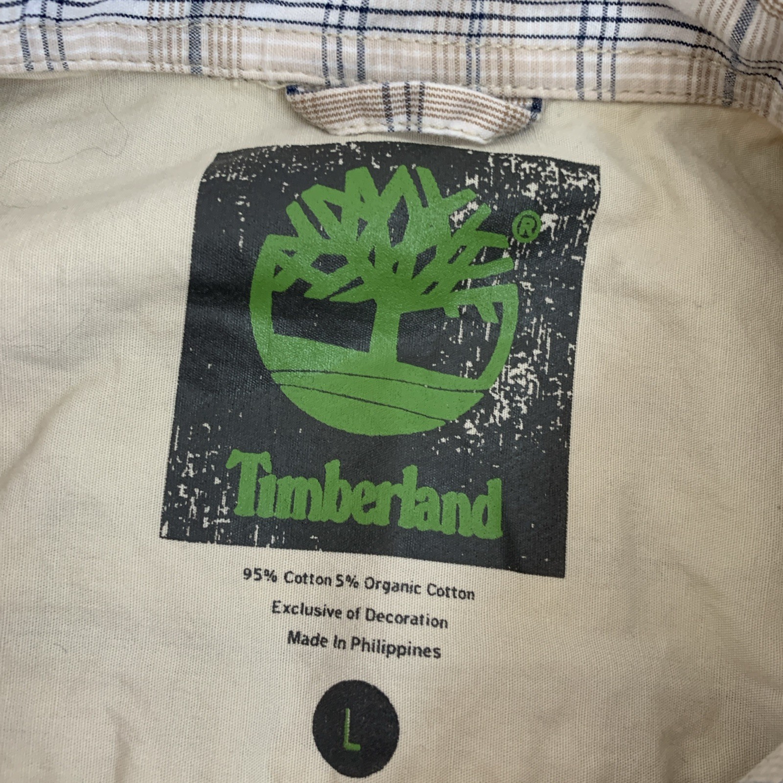 Timberland Short Sleeves Casual Mens Button Down Tshirt Organic Cotton Size L gallery