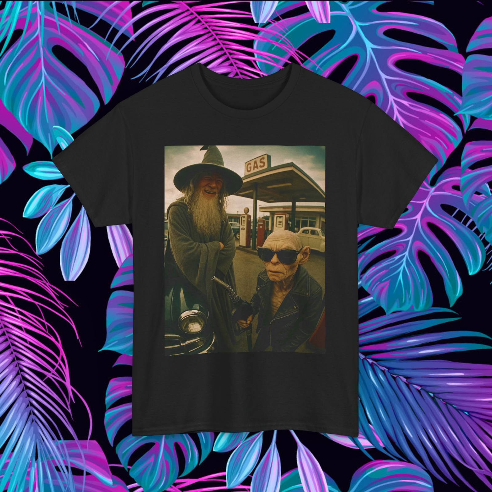 Gandalf Smeagol Fuel Petrol Car Biker Unisex Tee, LOTR T-Shirt, Middle Earth