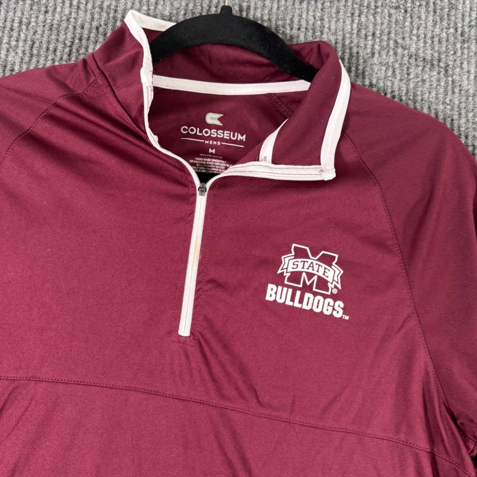 Mississippi State Bulldogs Mens M 1/4 Zip Pullover Jacket SEC Football MSU NCAA